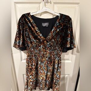 Anthropologie Multicolor Animal Print Dress